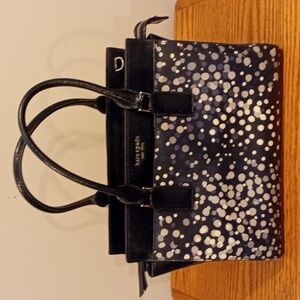 Kate Spade Black and White Polka Dot Satchel Bag